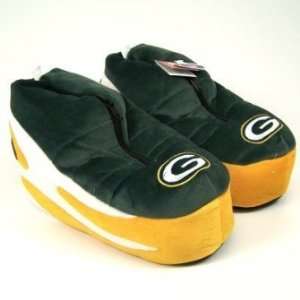 Green Bay Packers Plush NFL Sneaker Slippers:  Sports 