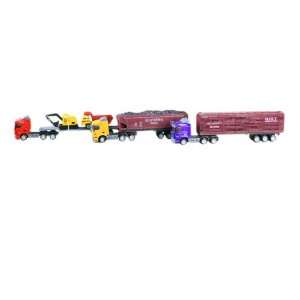 die cast 1:65 TRACTOR TRAILERS 1. Dump truck 2. trailer carries small 
