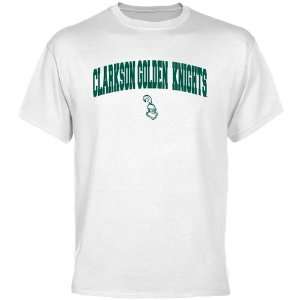  NCAA Clarkson Golden Knights White Logo Arch T shirt 
