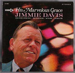 33 LP Record Jimmie Davis His Marvelous Grace Christian  