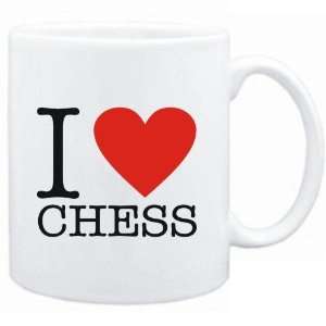    Mug White  I LOVE Chess  CLASSIC Sports
