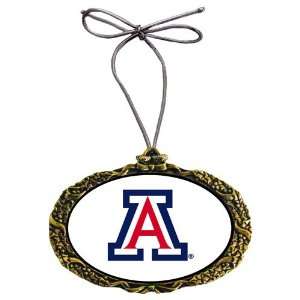 Arizona Wildcats NCAA Gold Classic Logo Holiday Ornament  