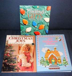hardcover books CHRISTMAS CRAFTS cross stitch +  