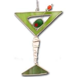  Martini Stained Glass, Clear Ornament: Home & Kitchen
