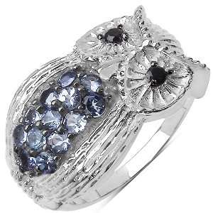   70 ct. t.w. Tanzanite and Spinel Ring in Sterling Silver Ring Jewelry