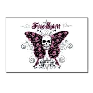  Postcards (8 Pack) Butterfly Skull Free Spirit Wild Child 
