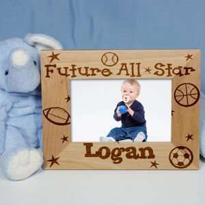  New Baby Future All Star Personalized Wood Picture Frame 