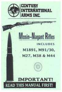 Mosin Nagant CIA Rifle Gun Manual M38 M44 M91/30 M27  