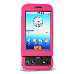  Hot Pink Rubberized Snap on Hard Skin Cover Case for Htc 