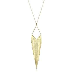  Jules Smith Coachella Gold Fringe Necklace: Jewelry