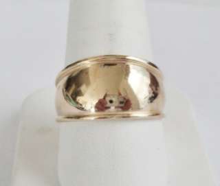 Custom James Avery 14K Gold Tapered Dome Signet Ring Sz 11  