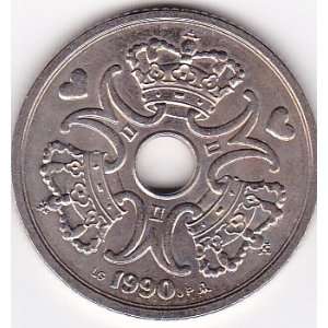  1990 Denmark 5 Kroner Coin 