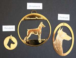 Doberman Pinscher Gold Plated Collectibles Clearance  