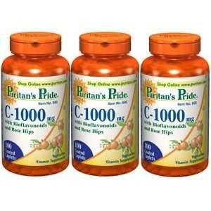  Puritans Pride Vitamin C 1000 Mg 3 pack Health & Personal 