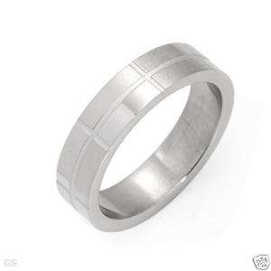 BEST QUALITY BRICK DESIGN 6MM 316L STAINLESS STEEL RING  