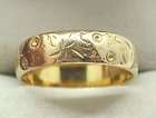 Vintage 1940s Samuel Hope 22ct Gold Patterned Wedding Ring  