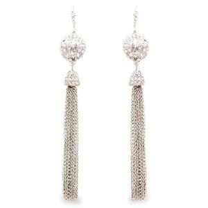  Elizabeth Jadore Silver Tassel Earrings Jewelry
