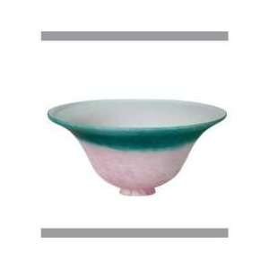   Tiffany 14632 Teal Pate De Verre Bell Shade, Pink