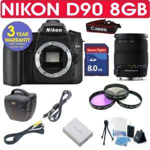  Nikon D90 + Sigma 18 200mm OS Lens + 8GB Memory Camera 