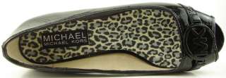 MICHAEL MICHAEL KORS FULTON Open Toe Womens Logo Front Shoes Flats 8 
