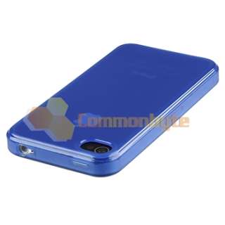 GEL CASE+CAR CHARGER+CABLE+PRIVACY FILM for iPhone 4 4S 4G 4GS G 