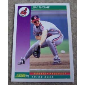 1992 Score Jim Thome # 859 MLB Baseball Rookie Prospect Card  