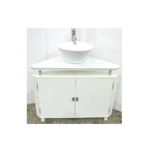 Moderna Corner Sink Cabinet Bathroom Vanity With Wood Doors, PRC BSN 