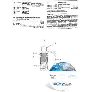   : NEW Patent CD for MAGNETIC ELECTRIC SWITCH ELEMENT: Everything Else