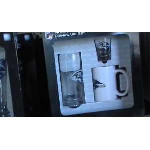   Ravens 3 Pc. Drinkware Set (Glass, Mug, & Shot Glass): Everything Else