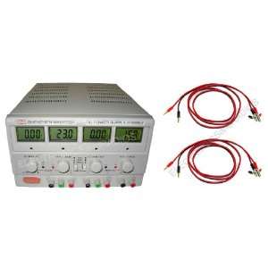   Power Supply with 2 x 6 Feet Heavy Duty Test Lead Cables Electronics