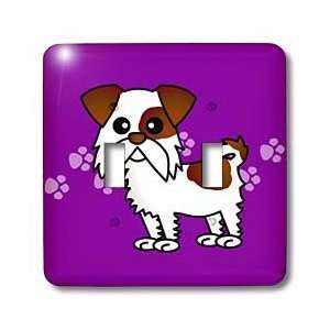 Janna Salak Designs Dogs   Cute Brown and White Shih Tzu Purple with 
