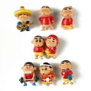  Crayon Shin chan Lovely Action Figure Toy Set   8 Pieces 