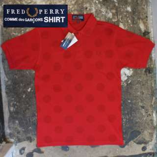 Fred Perry Comme des Garcons Red Polo T Shirt GENUINE  