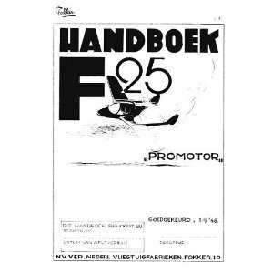  Fokker F 25 Aircraft Handbook Manual Sicuro Publishing 
