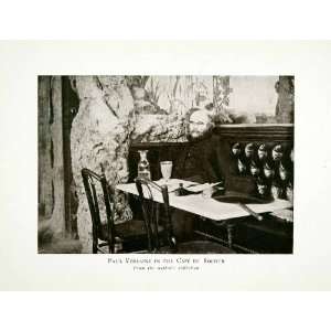  1928 Print Paul Verlaine Cafe Rocher Francois I Symbolist 