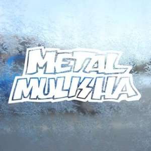  Metal Mulisha Logo White Decal Car Window Laptop White 