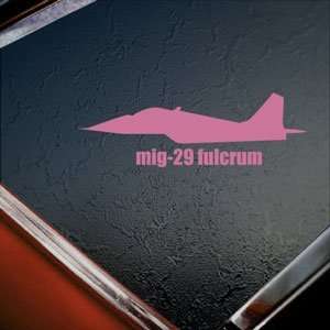  MiG 29 FULCRUM Pink Decal Military Soldier Window Pink 
