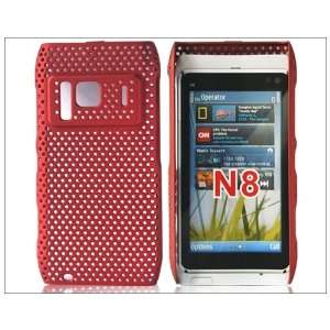   Net Hard Back Case Cover for Nokia N8 Red Cell Phones & Accessories