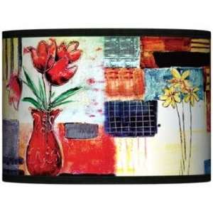  Vase and Flowers Giclee Lamp Shade 13.5x13.5x10 (Spider 