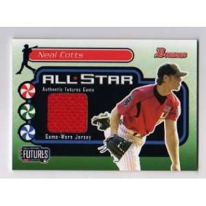  2004 Bowman Neal Cotts Futures Game Gear Jersey Card 
