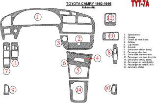 Toyota Camry Carbon Fiber Dash Kit Trim Parts  