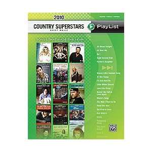  2010 Country Superstars Sheet Music Playlist Book Sports 