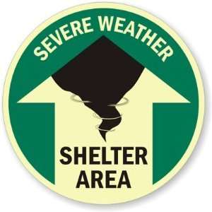 Severe Weather Shelter Area (with Graphic) SlipSafe Glow Vinyl Anti 