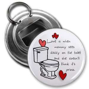 Creative Clam Mommy Daddy Love Valentines Day 2.25 Inch Button Style 