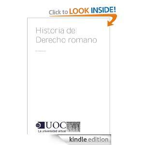 Historia del Derecho romano (Spanish Edition): Universitat Oberta de 