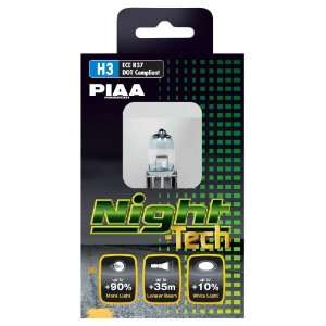  PIAA 70385 H3 Night Tech 55W100W Halogen Bulb Automotive