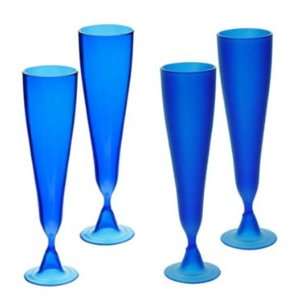  Monaco Recycled Glass Champagne Flutes