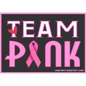  Team Pink for a Cure Breast Cancer Awareness Car Magnet 