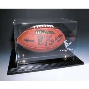   Texans NFL Zenith Football Display Case (Cherry) Sports & Outdoors