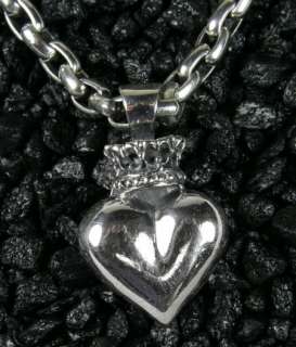 King Baby Studio Large 3D Crowned Heart Necklace CHAIN  